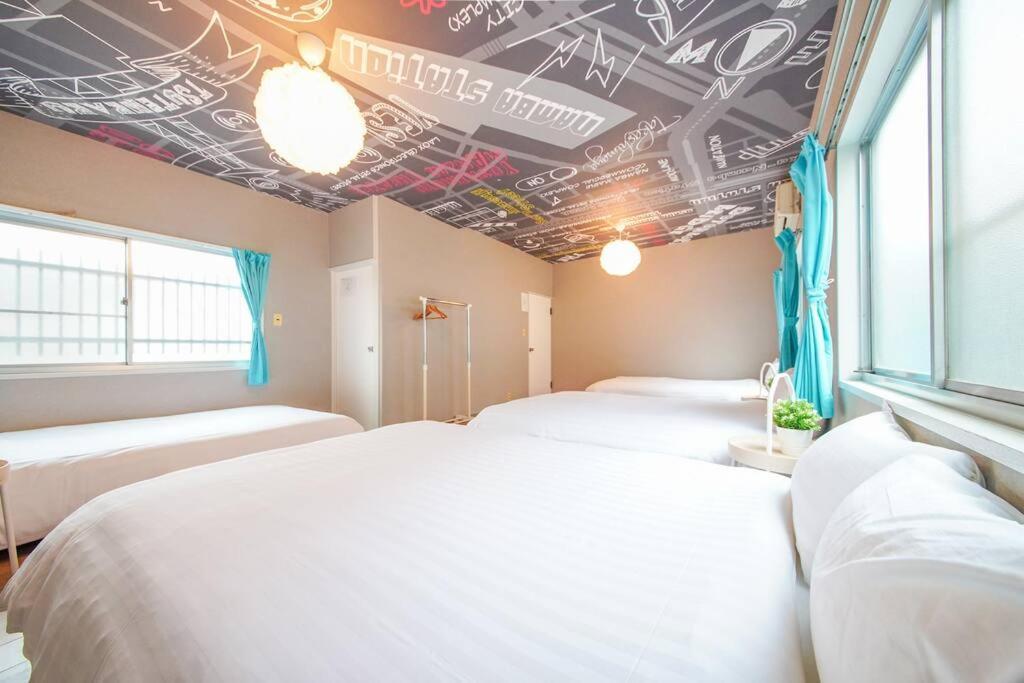 Sanacion Namba 難波千日前の5Ldk120平米 駅徒歩2分 広々バルコニーでバーベキューも可能 Apartment Osaka Luaran gambar